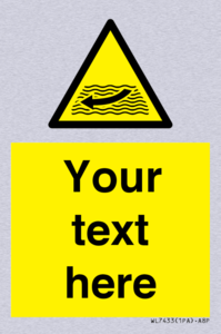 Custom Warning strong river flows